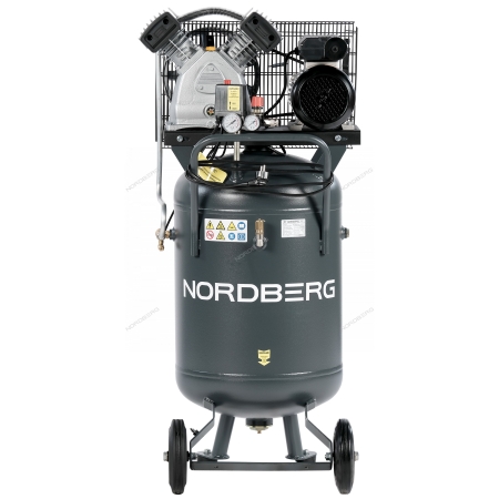 Компрессор вертикальный поршневой с ременной передачей, 220 В, ресивер 100 л, 420 л/мин NCPV100/420A (NORDBERG)