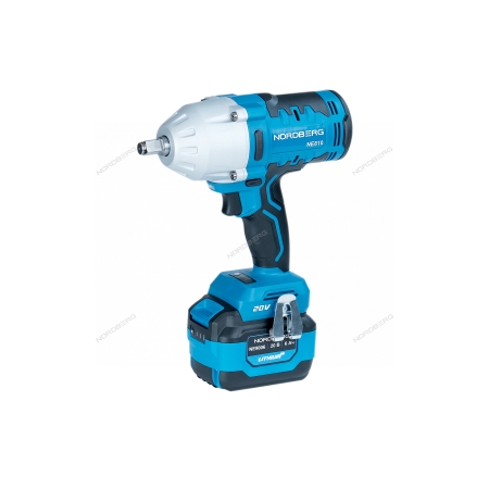 Гайковерт аккумуляторный, 1/2\", 20 В, 1000 Нм, с аккумулятором 6А и зарядным устройством NE810K (NORDBERG)