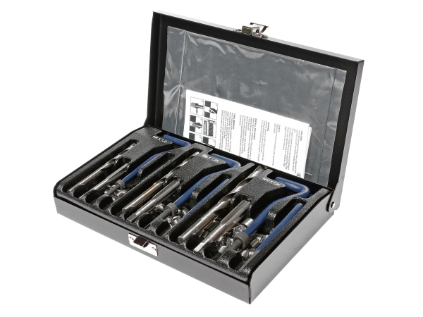 Набор инструментов и вставок для восстановления резьбы М6х1.0-М8х1.25-М10х1.25мм 87 предметов JTC