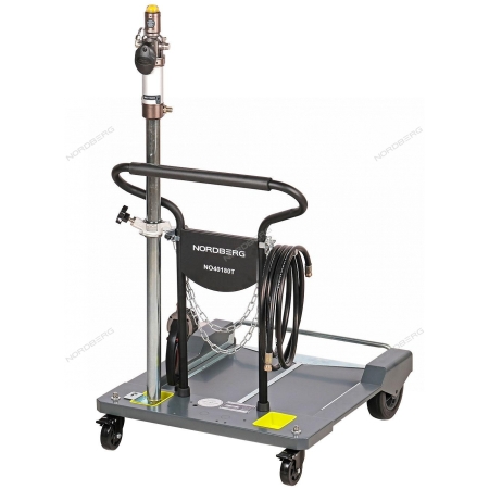 Пневмонагнетатель для масла из бочки 200 л со световой индикацией и тележкой NO40180T