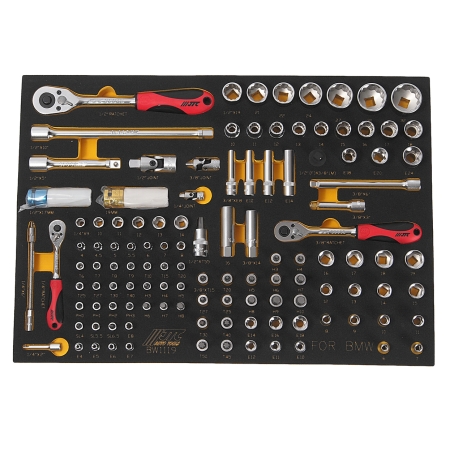Набор инструментов 119 предметов слесарно-монтажный (BMW) в ложементе JTC