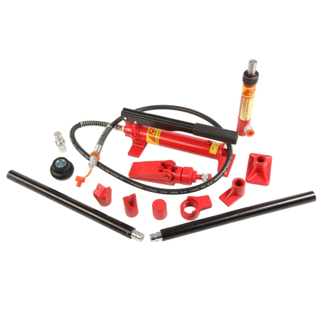 Набор инструментов для кузовных работ гидравлический, усилие 4т, 17 предметов в кейсе JTC