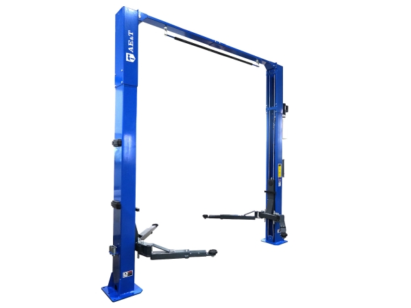Подъемник для ремонта автомобилей двухстоечный 4т электростопора + с верхней синхронизацией 380в S4D-2E