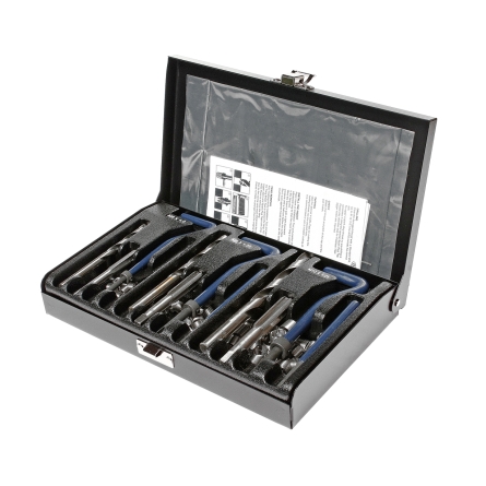 Набор инструментов и вставок для восстановления резьбы М6х1.0-М8х1.25-М10х1.25мм 87 предметов JTC