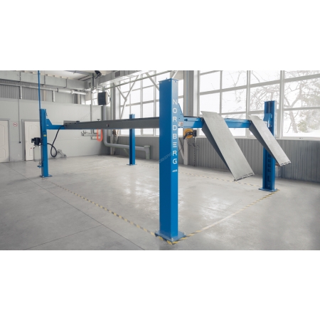 Подъемник четырехстоечный 6,5 т, для сход-развала, синий 4465B (NORDBERG)