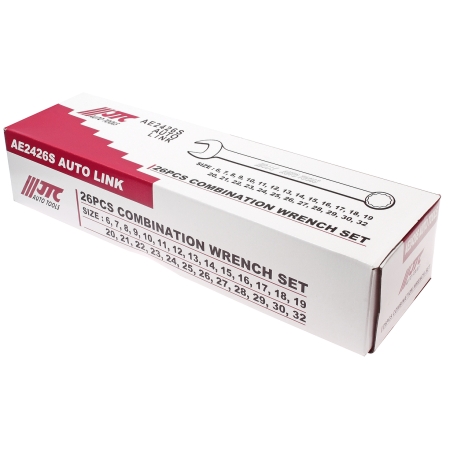 Набор ключей комбинированных 6-32мм 26 предметов в планшете JTC