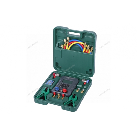 Коллектор манометрический электронный со шлангами и муфтами в кейсе NFG7K (NORDBERG)