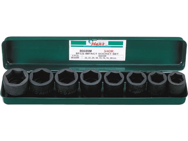 Набор ударных торцевых головок 3/4" Hans, 86609M
