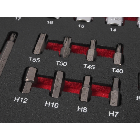 Набор инструментов 63 предметов слесарно-монтажный (1-ая секция) в ложементе JTC