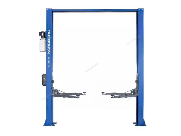 Подъемник для автомобиля двухстоечный 4т электростопора + с верхней синхронизацией 380в N4120HE-4B_3+2_380