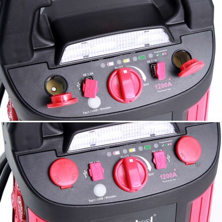 Пусковое устройство с компрессором 12В, 20 000 мАч, 600/1200А iCartool IC-CBL20P