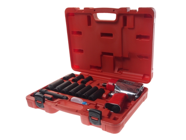 Набор инструментов для шиномонтажа (пневмогайковерт JTC-5812 1/2" 1085Нм) 15 предметов в кейсе JTC