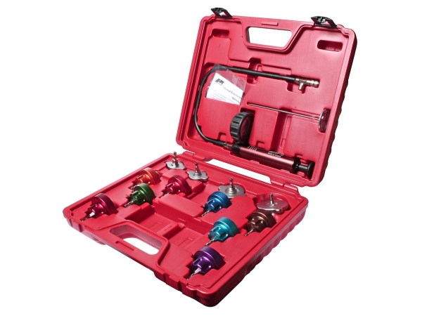 Набор инструментов для тестирования герметичности системы охлаждения 14 предметов в кейсе JTC