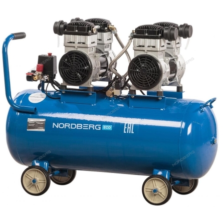 Компрессор безмасляный 220 В, ресивер 100 л, 400 л/мин NCEO100/400 (NORDBERG)