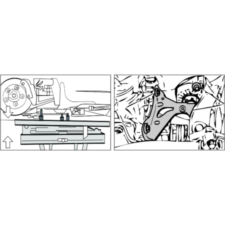 Приспособление для снятия и установки двигателя (PORSCHE F6 PM 9769 после 2006г.) JTC