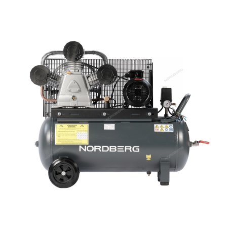 Компрессор поршневой с ременной передачей 380 В, ресивер 100 л, 950 л/мин NCP100/950 (NORDBERG)