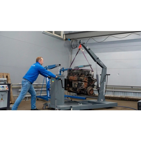 Кран подкатной гидравлический складной 3т усиленный N3771