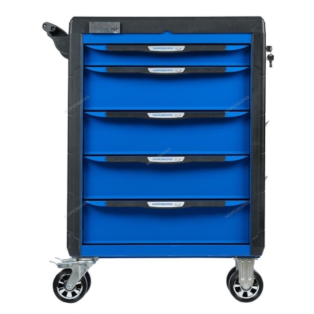 Тележка инструментальная, 5 выдвижных ящиков, с системой защиты от опрокидывания, синяя T5P(B) (NORDBERG)
