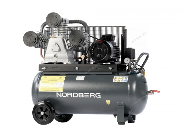 Компрессор поршневой с ременной передачей 380 В, ресивер 100 л, 950 л/мин NCP100/950 (NORDBERG)