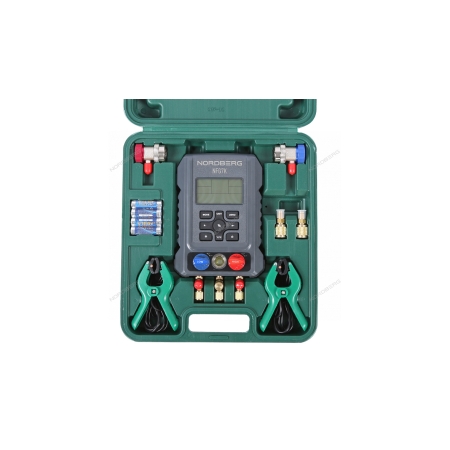 Коллектор манометрический электронный со шлангами и муфтами в кейсе NFG7K (NORDBERG)