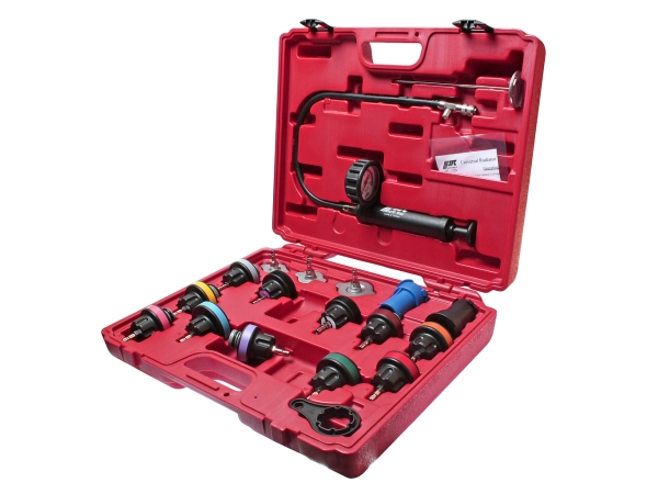 Набор инструментов для тестирования герметичности системы охлаждения 19 предметов в кейсе JTC