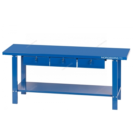 Верстак слесарный, 3 подвесных ящика TT3 (NORDBERG)
