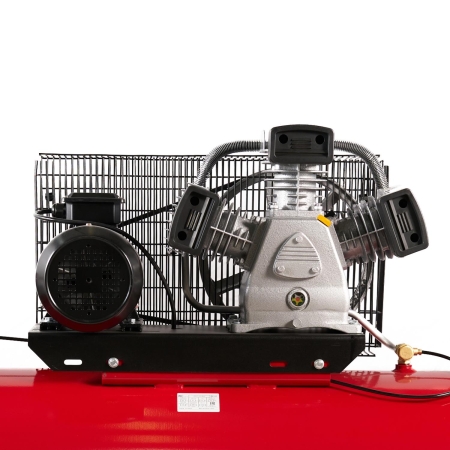 Компрессор ROSSVIK СБ4/С-100.LB40, 580л/мин, 10бар, ресивер 100л, 380В/3кВт RAL3001 КРАСНЫЙ