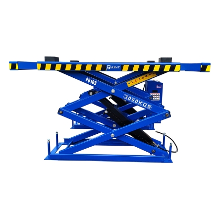 Ножничный автомобильный подъемник 3т напольный 380в F6105