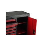 Тележка инструментальная 7 секций красная с боковым ящиком JTC