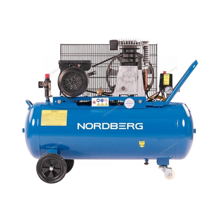 Компрессор поршневой с ременной передачей 220 В, ресивер 100 л, 446 л/мин NCE100/480 (NORDBERG)