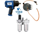 Комплект2: гайковерт+катушка+блок подготовки воздуха