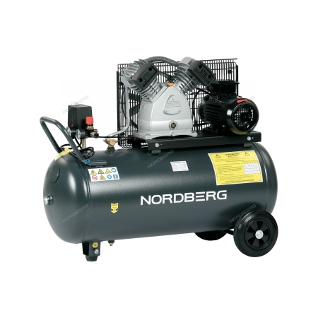 Компрессор поршневой с ременной передачей, 380 В, ресивер 100 л, 420 л/мин NCP100/420 (NORDBERG)