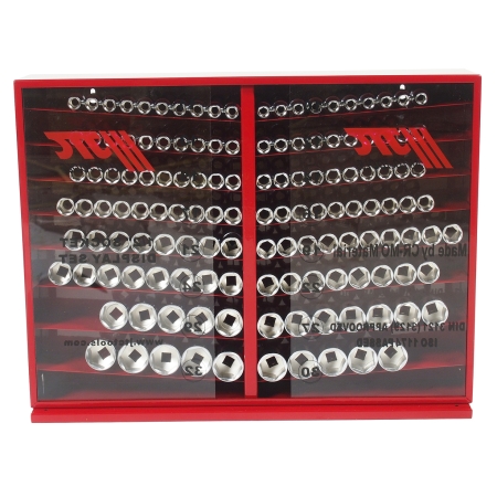 Набор головок торцевых 1/2\" 6-ти гранных 10-32мм 137 предметов в металлическом шкафу JTC