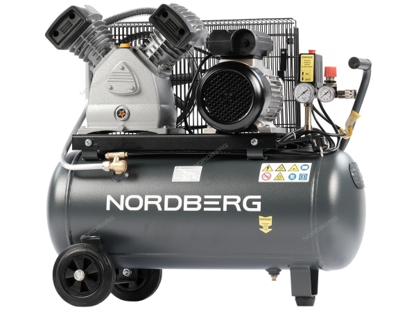 Компрессор поршневой с ременной передачей, 220 В, ресивер 50 л, 420 л/мин NCP50/420A ( NORDBERG)