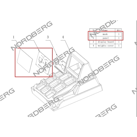Клавиатура для 4523  4523#M+P (NORDBERG)