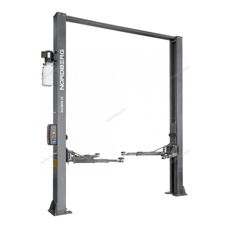 Подъемник для автосервиса двухстоечный 4т электростопора + с верхней синхронизацией 380в N4120HE-4G_3+2_380