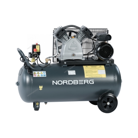 Компрессор поршневой с ременной передачей, 220 В, ресивер 100 л, 420 л/мин NCP100/420A (NORDBERG)