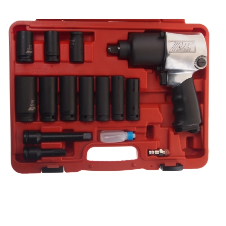 Набор инструментов для шиномонтажа (пневмогайковерт JTC-3202 1/2" 624Нм) 15 предметов в кейсе JTC