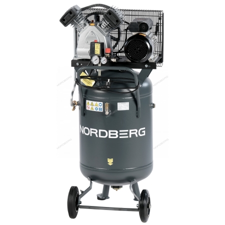 Компрессор вертикальный поршневой с ременной передачей, 220 В, ресивер 100 л, 420 л/мин NCPV100/420A (NORDBERG)
