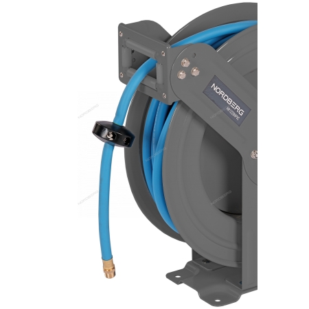 Шланг воздушный c двойным армированием на стальной катушке, гибридный ПВХ Ø 12,5х19 мм, 20 м HR1220HPVC (NORDBERG)