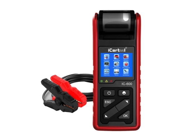 Тестер аккумуляторных батарей (АКБ) 6/12/24V iCartool IC-600