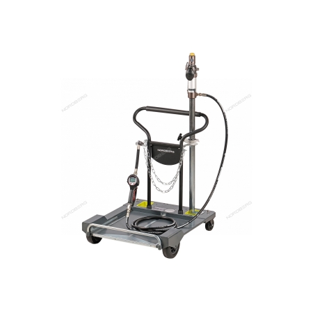 Пневмонагнетатель для масла из бочки 200 л со световой индикацией и тележкой NO40180T