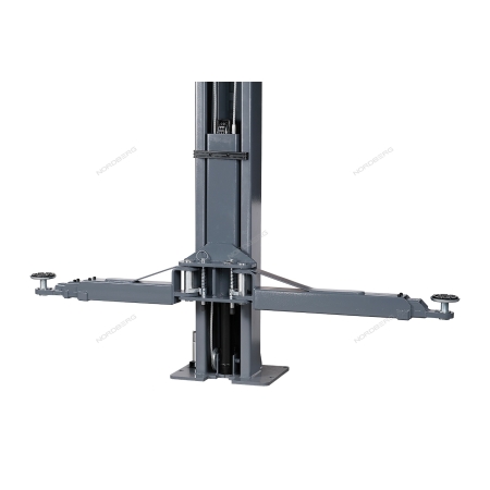 Подъемник автомобильный двухстоечный гидравлический 4,5т  электростопора + с верхней синхронизацией 380в N4124HE-4,5G
