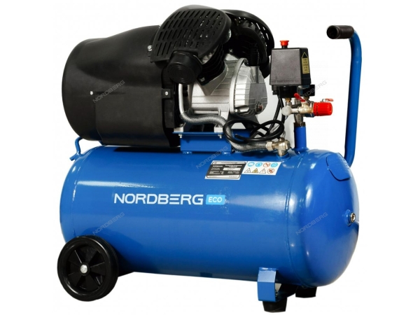 Компрессор поршневой V-образный 220 В, ресивер 50 л, 410 л/мин NCE50/410V (NORDBERG)