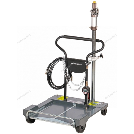 Пневмонагнетатель для масла из бочки 200 л со световой индикацией и тележкой NO40180T