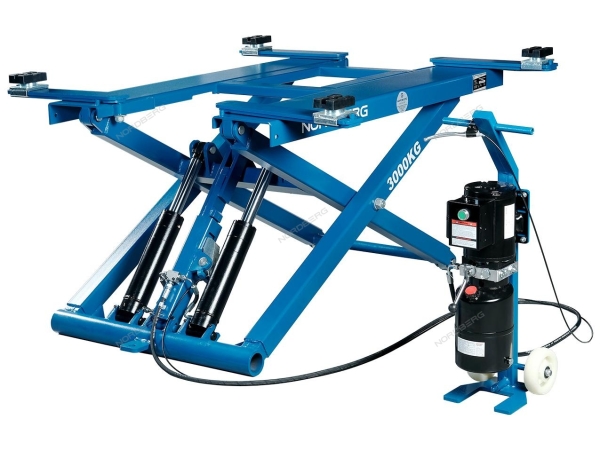 Гидравлический ножничный подъемник 3т мобильный  380в N634-3B_380