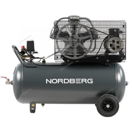 Компрессор поршневой с ременной передачей, 380 В, ресивер 100 л, 580 л/мин NCP100/580 (NORDBERG)