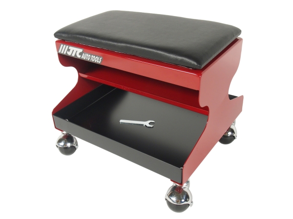 Стул рабочий 350х300х310мм стальной на колесах со съемным сиденьем из пенорезины JTC