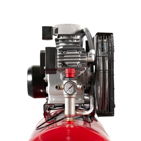 Компрессор ROSSVIK СБ4/С-100.LB40, 580л/мин, 10бар, ресивер 100л, 380В/3кВт RAL3001 КРАСНЫЙ