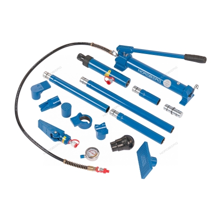 Растяжка рихтовочная c манометром в кейсе, усилие 10 т, 15 предметов N3811 (NORDBERG)